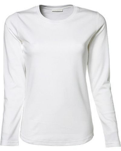 Tee Jays Langarmshirt Ladies Longsleeve Interlock T-Shirt - Weiß