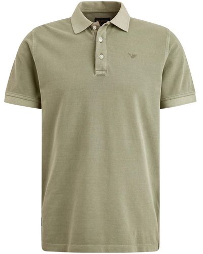 PME LEGEND T-Shirt Short sleeve polo Pique garment dy - Grün