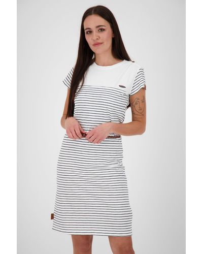 Alife & Kickin Blusenkleid LeonieAK Dress Sommerkleid, Kleid - Weiß