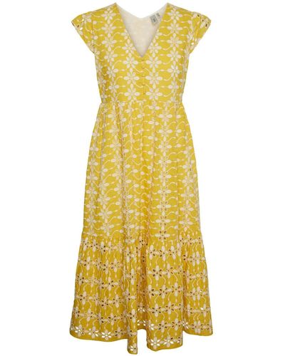 Y.A.S Y.A. Blusenkleid Sommerkleid YASLEMINA /S LONG DRESS (1-tlg) - Gelb