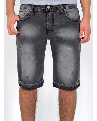 ESRA Jeansshorts A360 Jeans Shorts Hose - Grau