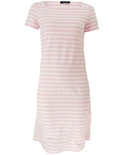 Saint James Shirtkleid 5527 Kleid mit Streifen und eckigem Ausschnitt Tolede II - Pink