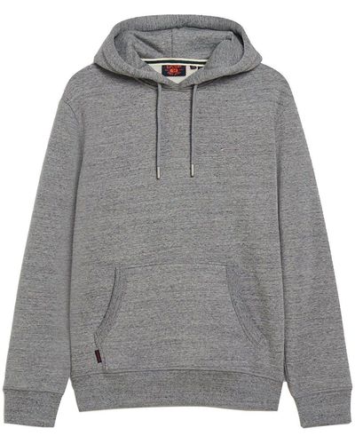 Superdry Sweater ESSENTIAL LOGO HOODIE Dark Grey Fleck Marl - Grau
