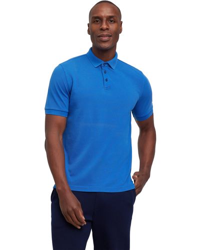 FALKE T-Shirt aus hochwertiger Baumwolle in Garment Dye-Technik - Blau