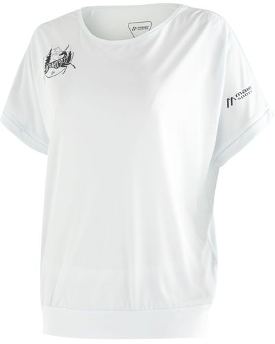 Maier Sports T-Shirt Setesdal W Kurzarmshirt für Wandern und Freizeit - Weiß
