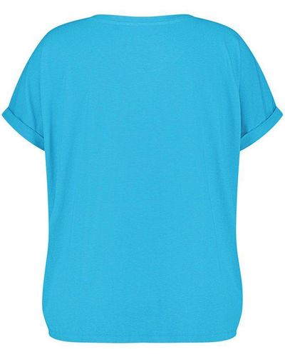 Samoon T-Shirt blau (1-tlg)