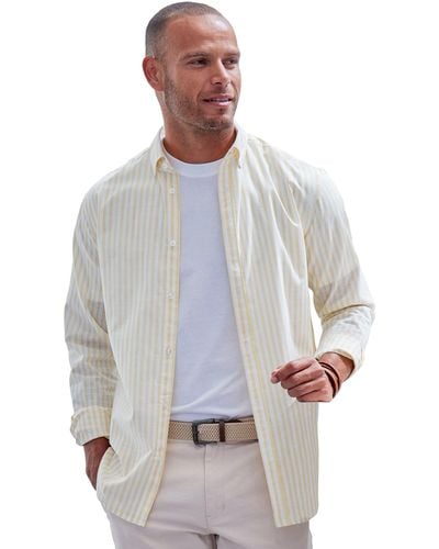 John Devin Langarmhemd Regular Fit mit Button-down-Kragen, aus reiner Baumwolle - Grau