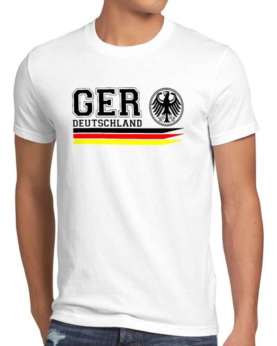 style3 Print- Deutschland T-Shirt EM 2024 Olympia Germany Sport - Weiß