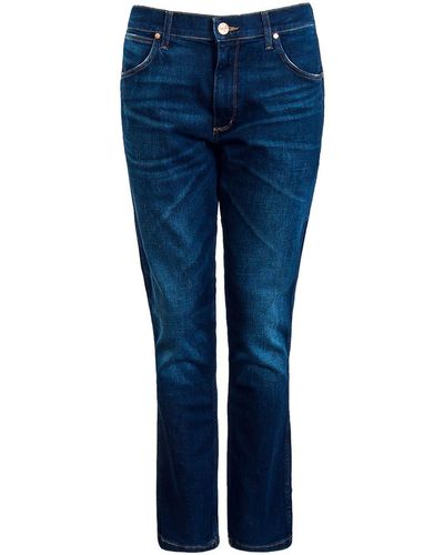 Wrangler Straight-Jeans Greensboro for Real - Blau