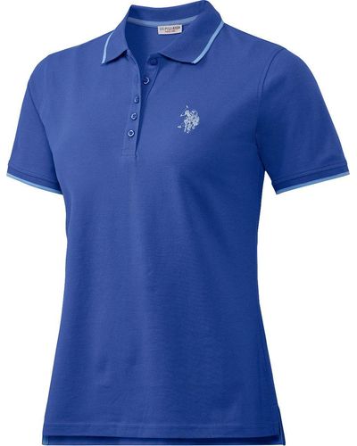 U.S. POLO ASSN. Poloshirt elegante Logo-Stickerei - Blau