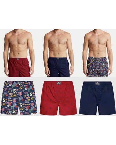 Ralph Lauren POLO 3-Pack Boxers Trunk Boxershorts Shorts Underwear Hos - Schwarz