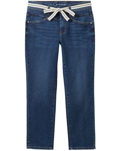 Tom Tailor 5-Pocket- Jeans Alexa Cropped 7/8 Hose (1-tlg) - Blau