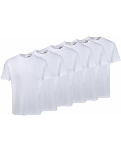 Fruit Of The Loom T-Shirt (Packung, 6-tlg., 6er-Pack) mit Rundhalsausschnitt - Weiß