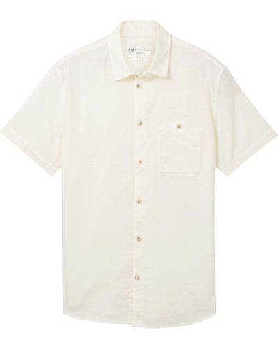 Tom Tailor Poloshirt Hemd aus Baumwolle - Weiß