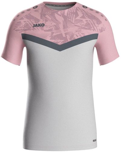 JAKÒ Kurzarmshirt T-Shirt Iconic soft grey/dusky pink/anthra li - Grau