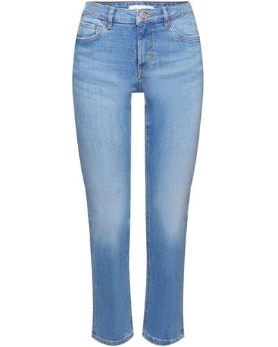 Edc By Esprit 7/8- Cropped-Jeans mit mittelhohem Bund - Blau