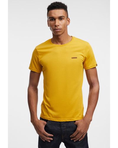 Ragwear - Basic T- - Kurzarm Shirt mit Logo - Nedie - Gelb
