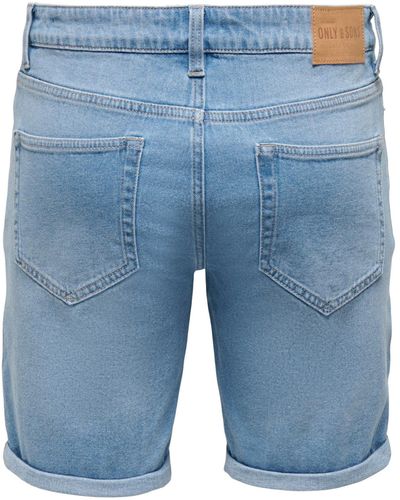 Only & Sons Jeansshorts (1-tlg) - Blau