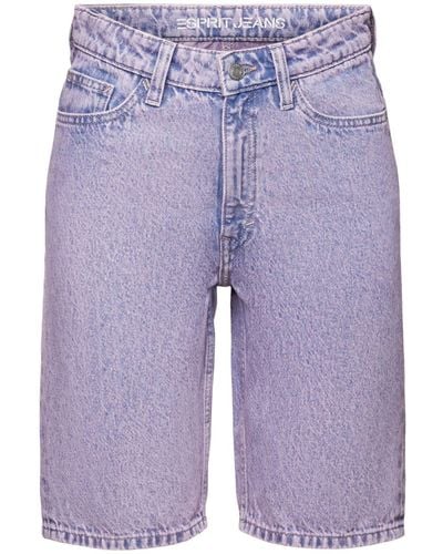 Esprit Jeansshorts Shorts in gerader Passform und Retro-Optik - Blau