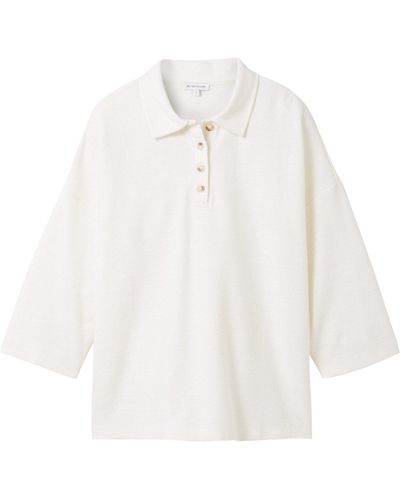 Tom Tailor 3/4-Arm- T-shirt polo collar - Weiß