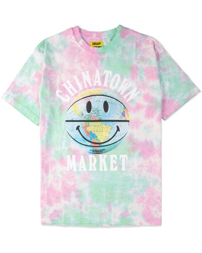 Market Smiley Globe Ball T-Shirt Multi default - Grau