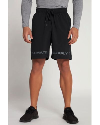 JP1880 Bermudas Funktions-Shorts Fitness QuickDry - Schwarz