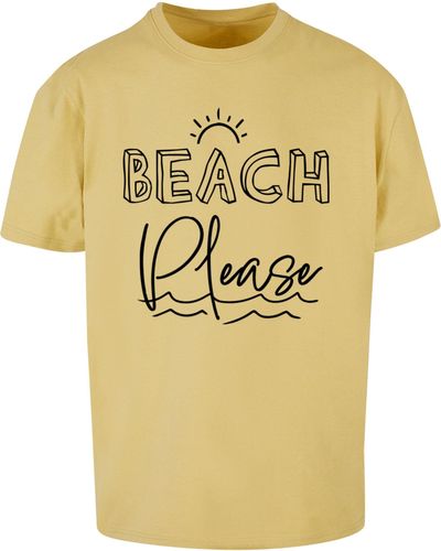 Merchcode T-Shirt Beach Please Heavy Oversized Tee (1-tlg) - Mettallic