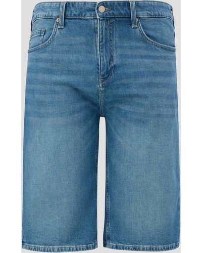 S.oliver Stoffhose Jeans-Shorts Casby / Relaxed Fit / Mid Rise / Straight Leg - Blau