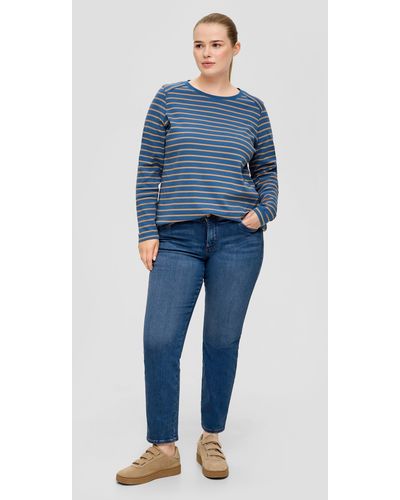TRIANGL Stoffhose Jeans / Mid Rise / Slim Leg Logo - Blau