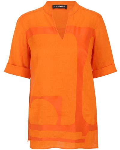 Doris Streich Blusenshirt Bluse 1/2 Arm - Orange