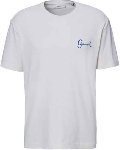 GANT T-Shirt SEASONAL GRAPHIC TSHIRT Mit großem Rückenprint - Weiß