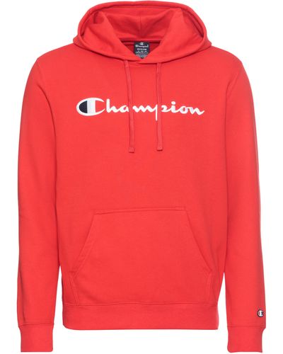 Champion Kapuzensweatshirt Icons Hooded Sweatshirt Large Logo - Rot