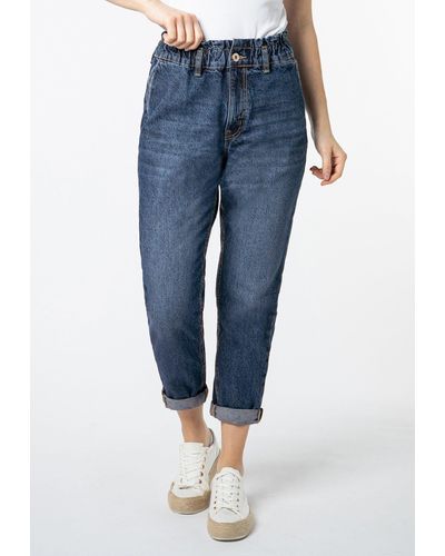 Sublevel High-waist- Paperbag Jeans - Blau