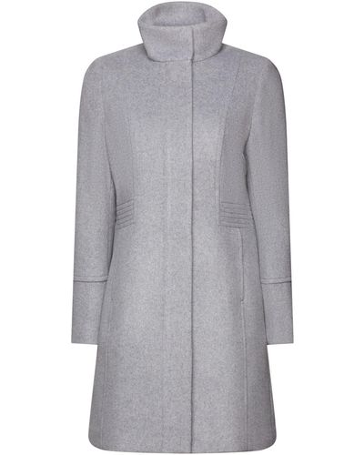 Esprit Wollmantel Recycelt: Mantel mit Wolle - Grau