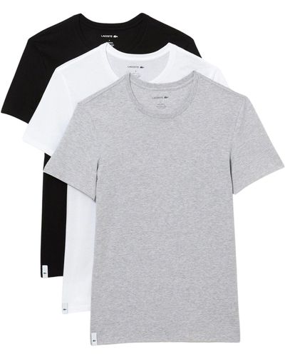 Lacoste T-Shirt Kurzarmshirt 3er-Pack (3-tlg) - Schwarz