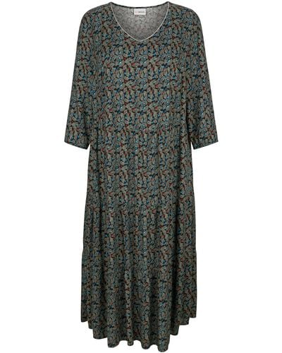 MIAMODA Sommerkleid Kleid Alloverdruck - Grau