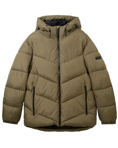 Tom Tailor Outdoorjacke hooded puffer jacket - Grün