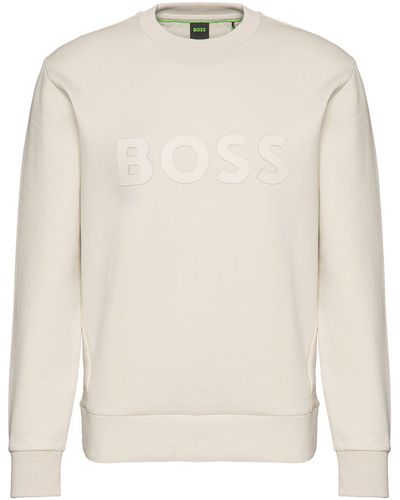BOSS Sweatshirt Salbo (1-tlg) - Weiß