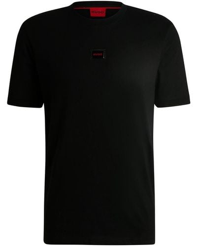 HUGO T-Shirt Diragolino_Gel 10266060 01, Black - Schwarz