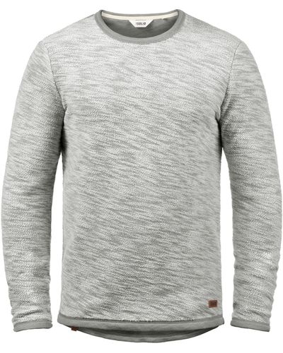 Solid Sweatshirt SDFlocks Sweatpullover aus Flock-Sweat Material - Grau