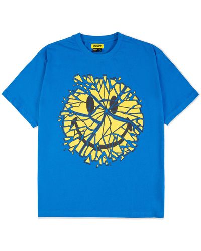 Market Glass Smiley T-Shirt default - Blau