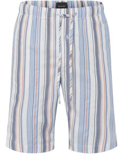 Hanro Pyjamashorts Night & Day Schlaf-shorts sleepwear schlafmode - Blau