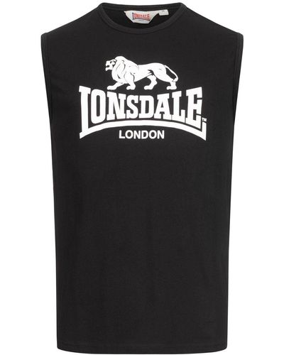 Lonsdale London T-Shirt Tanktop Clopton Erwachsene - Schwarz