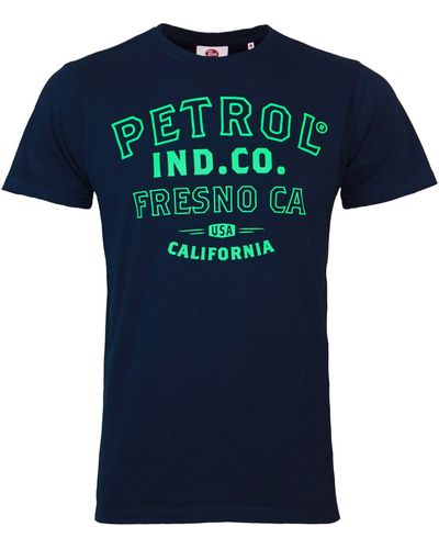 Petrol Industries T-Shirt Classic Print Shortssleeve - Blau