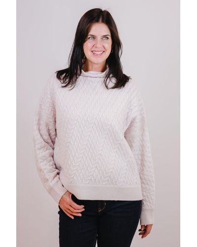 CATNOIR Wollpullover Pullover creme - Mehrfarbig
