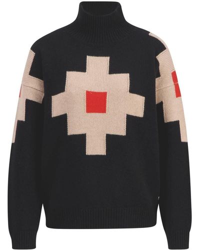 Fynch-Hatton Sweatshirt geometric pullover - Schwarz