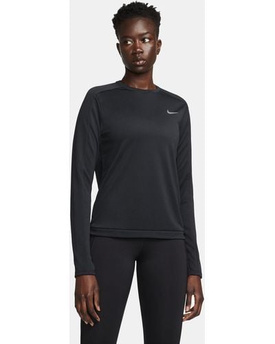 Nike Laufshirt Dri-FIT Women's Crew-Neck Running Top - Schwarz