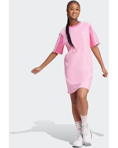 adidas Shirtkleid W 3S BF T DR (1-tlg) - Pink