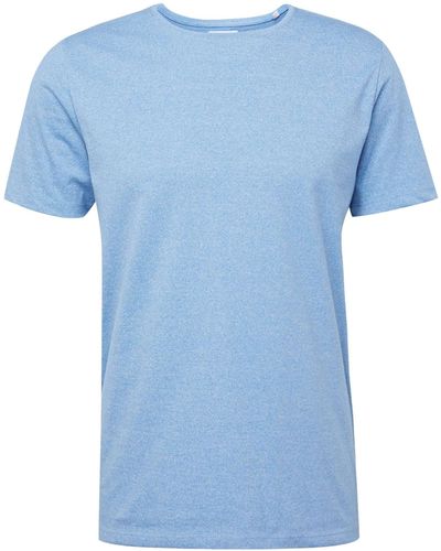 Lindbergh T-Shirt Mouliné (1-tlg) - Blau