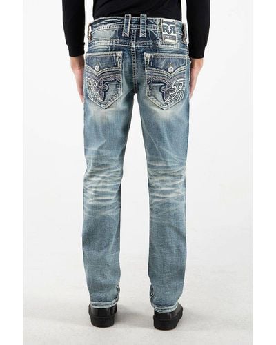 Rock Revival Straight-Jeans - Blau